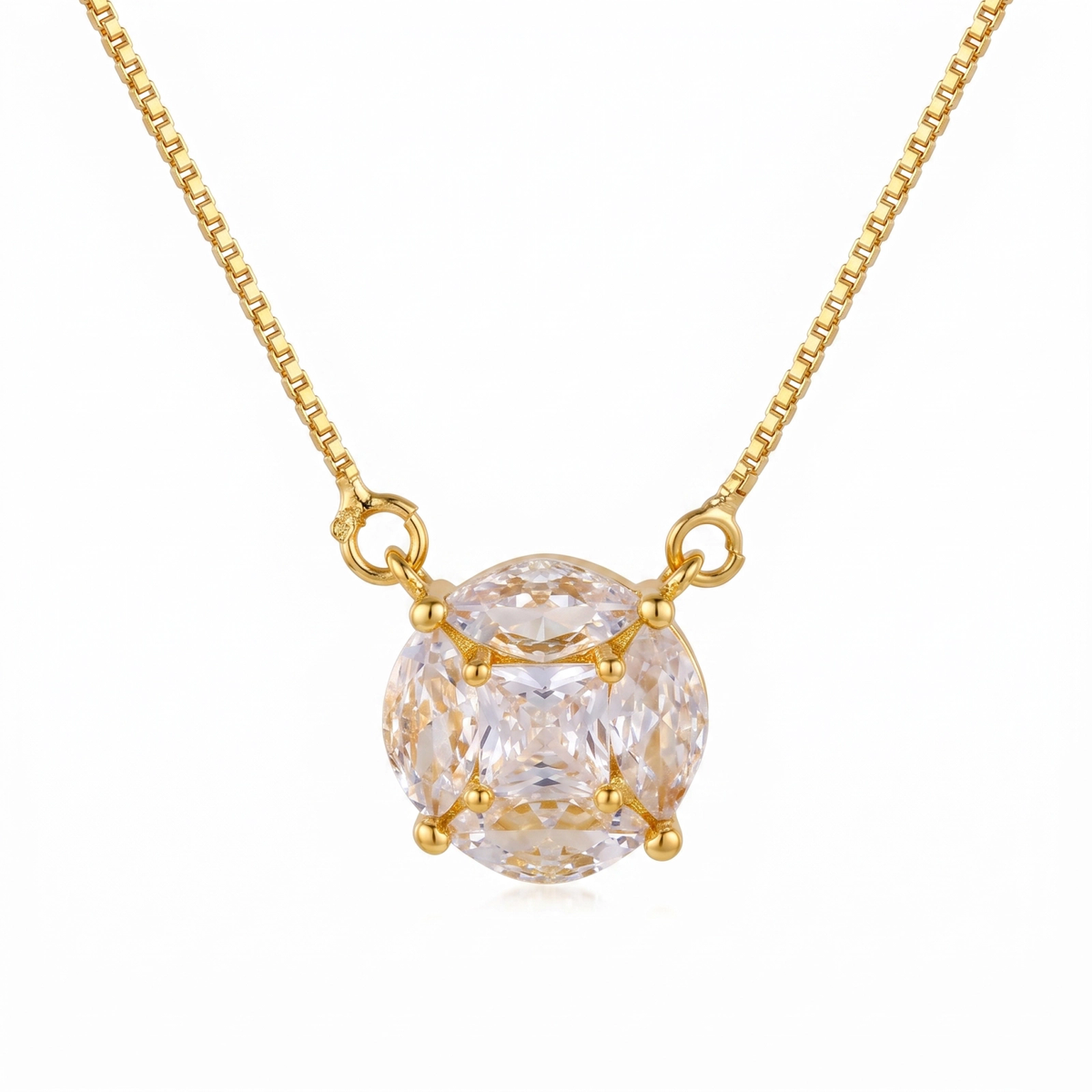 Colar Esfera de Cristal  Lab grown XYS101825