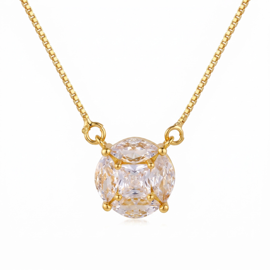 Colar Esfera de Cristal  Lab grown XYS101825