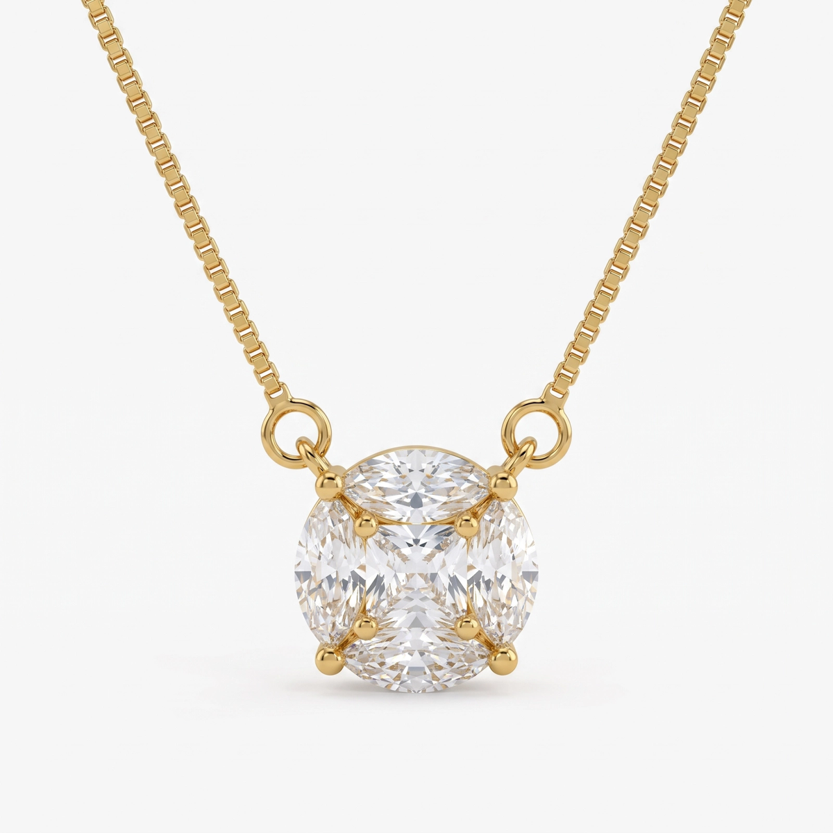 Colar Esfera de Cristal  Lab grown XYS101825