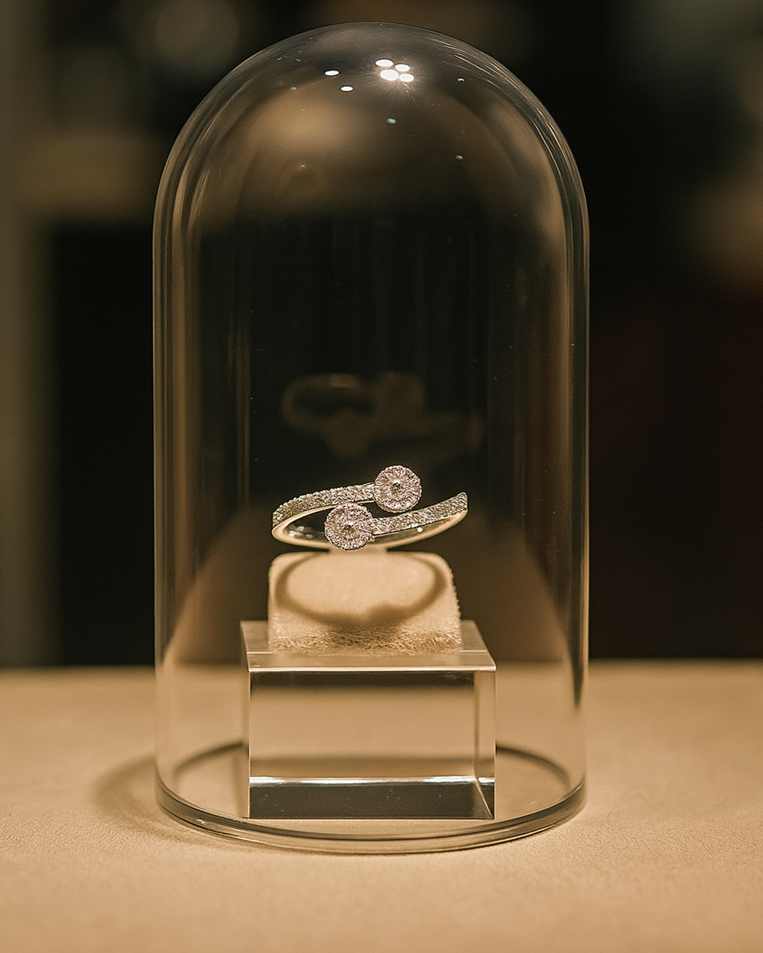 Anel ajustavel Cravejado Prata 925 DCG0331