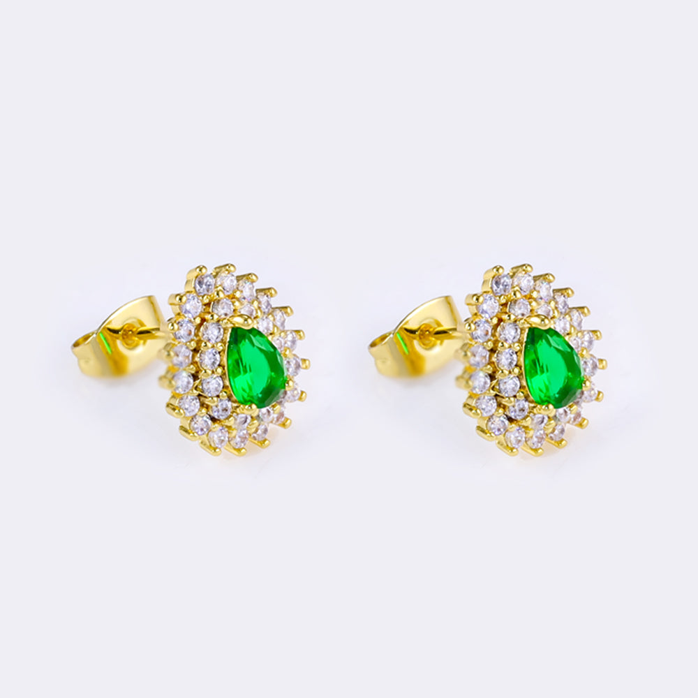 Brincos gotas Cravejadas XYE105087