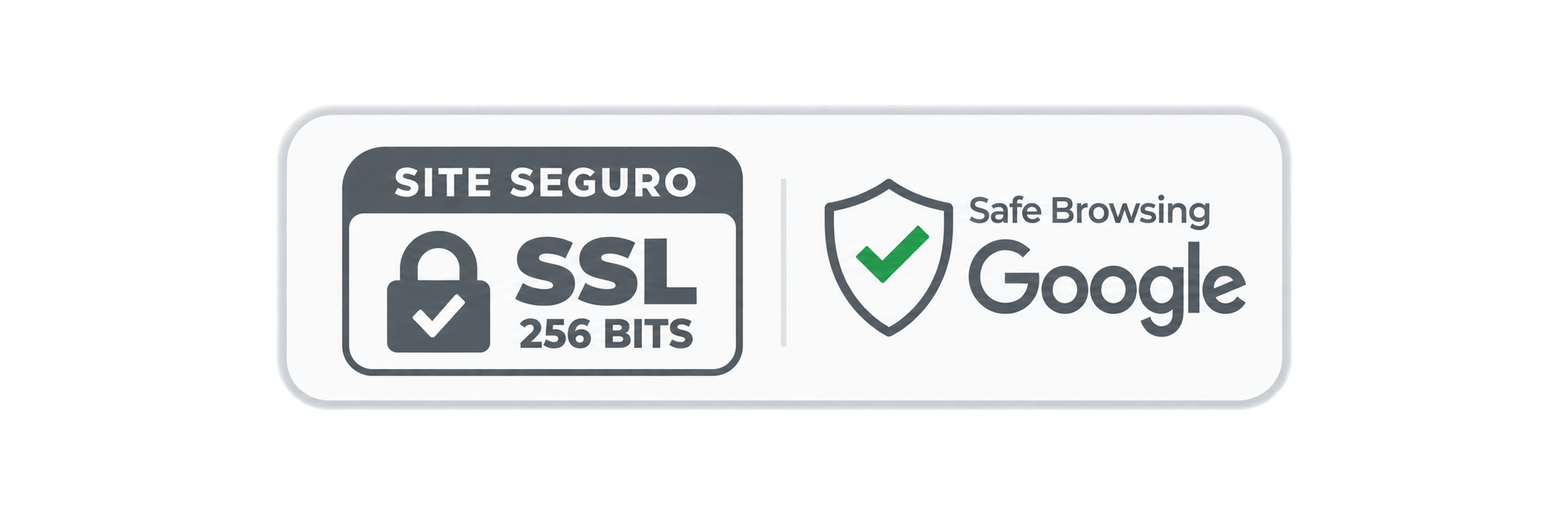 Site seguro SSL 256 bits e Google Safe Browsing