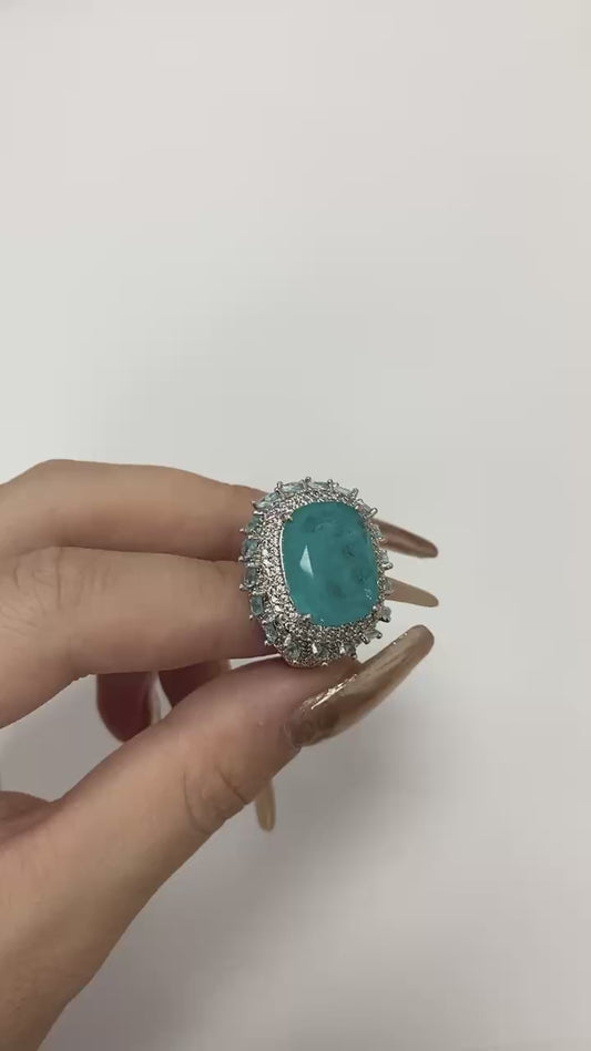 Anel Luxuosos Cravejados e pedra Fusion XYS101281