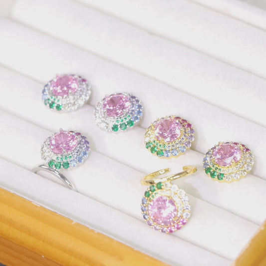 Brincos Iluminados Diamante de Alto Carbono XYS101613