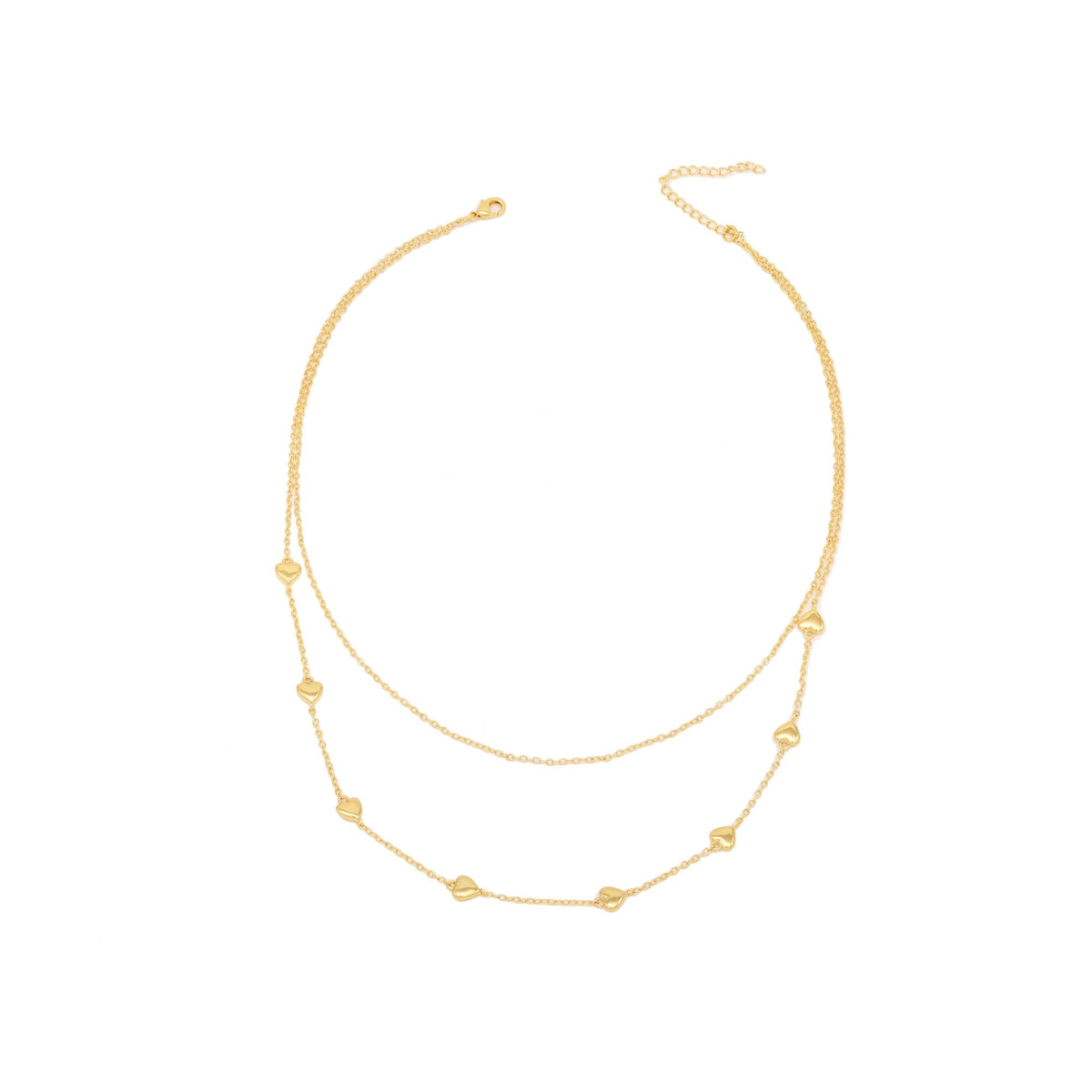 DESC- Colar Duplo Coração XYN101130 necklace