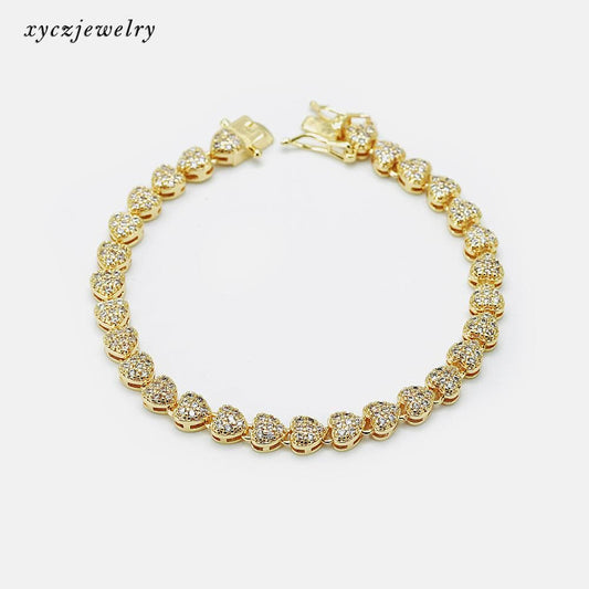 Pulseira sequência de corações XYH100604 手链