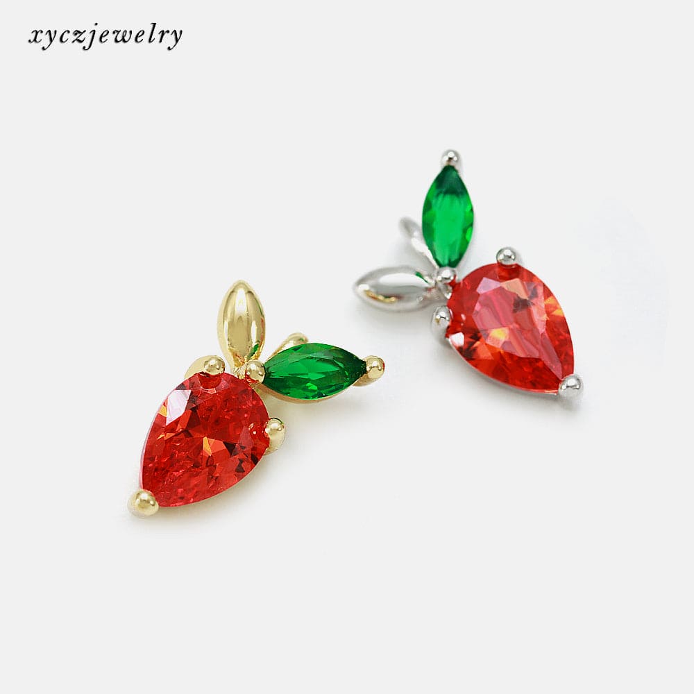 DIY Pingente morango  XYPJ100488