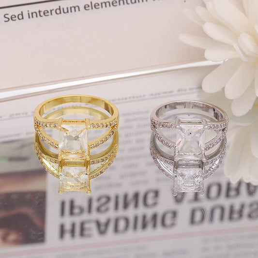 Anel Retangular Princesa XYR101711  ring