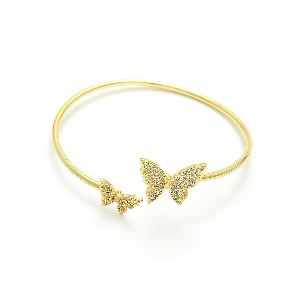 Bracelete liso com borboleta na extremidade XYH100803 手镯