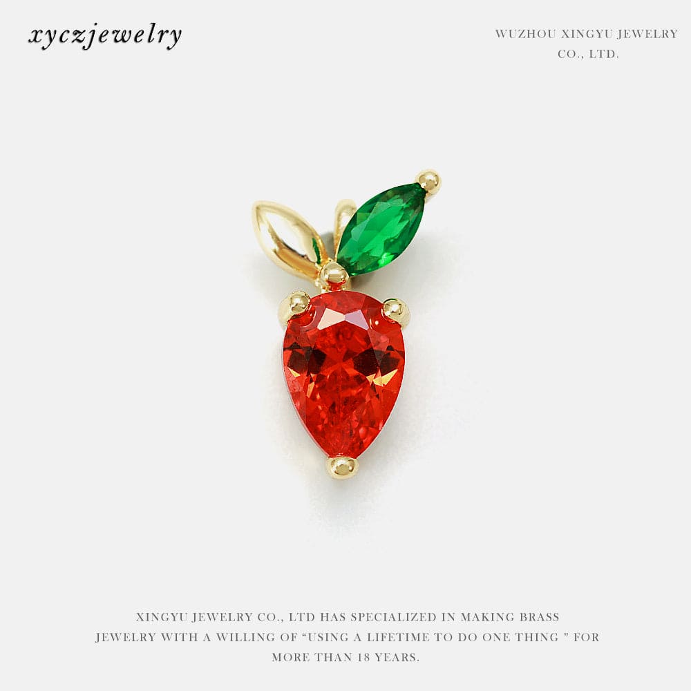 DIY Pingente morango  XYPJ100488