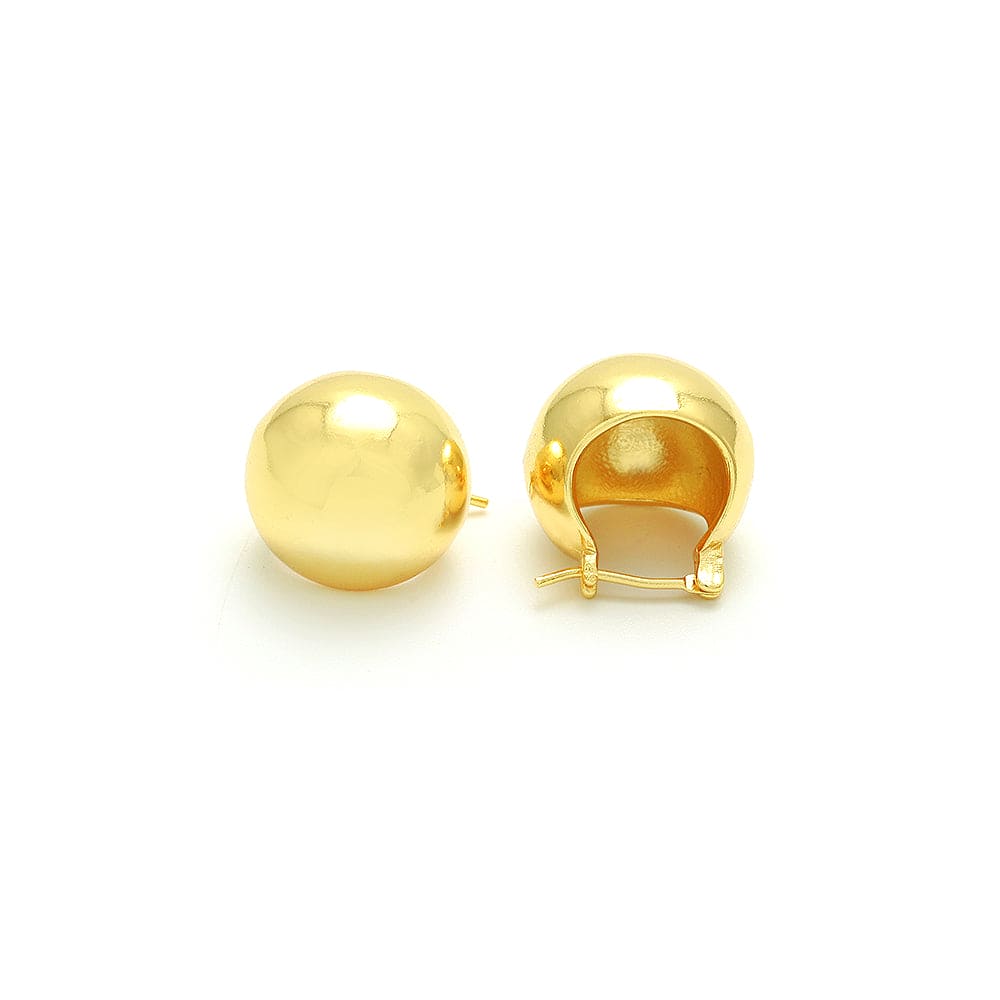 Brinco argola esfera lisa no atacado