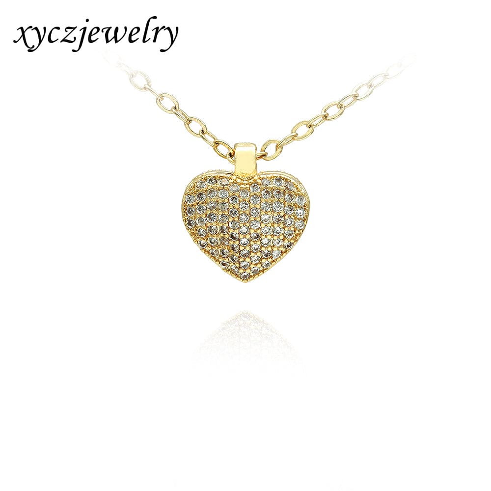 Colar Coração Cravação Dupla Face  xyn101014  necklace