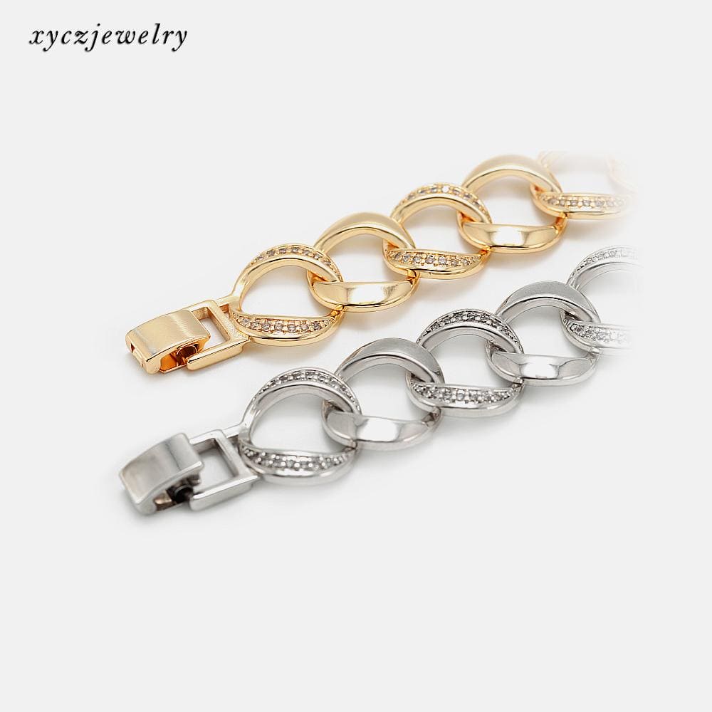 +DESC Pulseira elos cravejados XYH100346