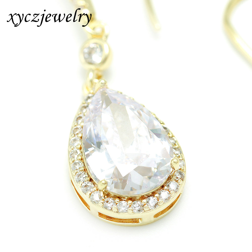 Brinco Gota De Cristal Larga XYE103840-3