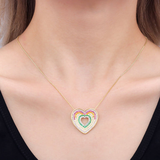 Colar Coração Luxo XYS101128