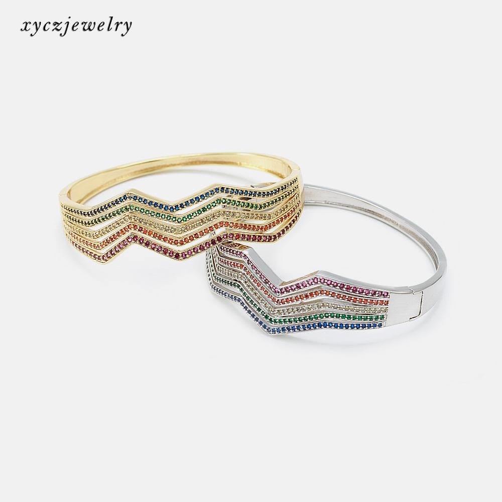 Pulseira Cravejada 5 linhas XYH100608