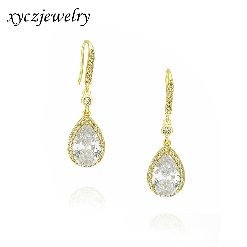 Brinco Gota De Cristal Larga XYE103840-3