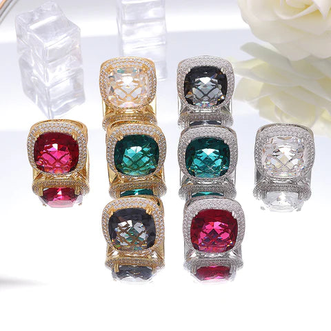 Anel Quadrado Rainha XYR101537  ring