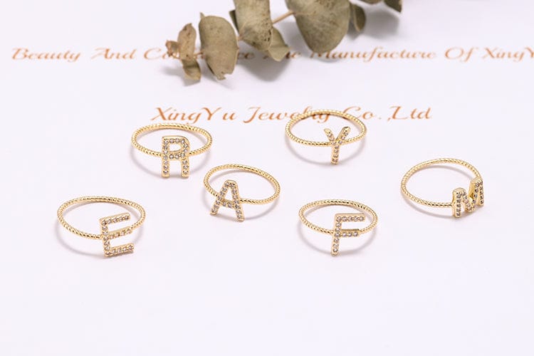 Anel Trançado Letra  XYS100773（Letter Q - Z）