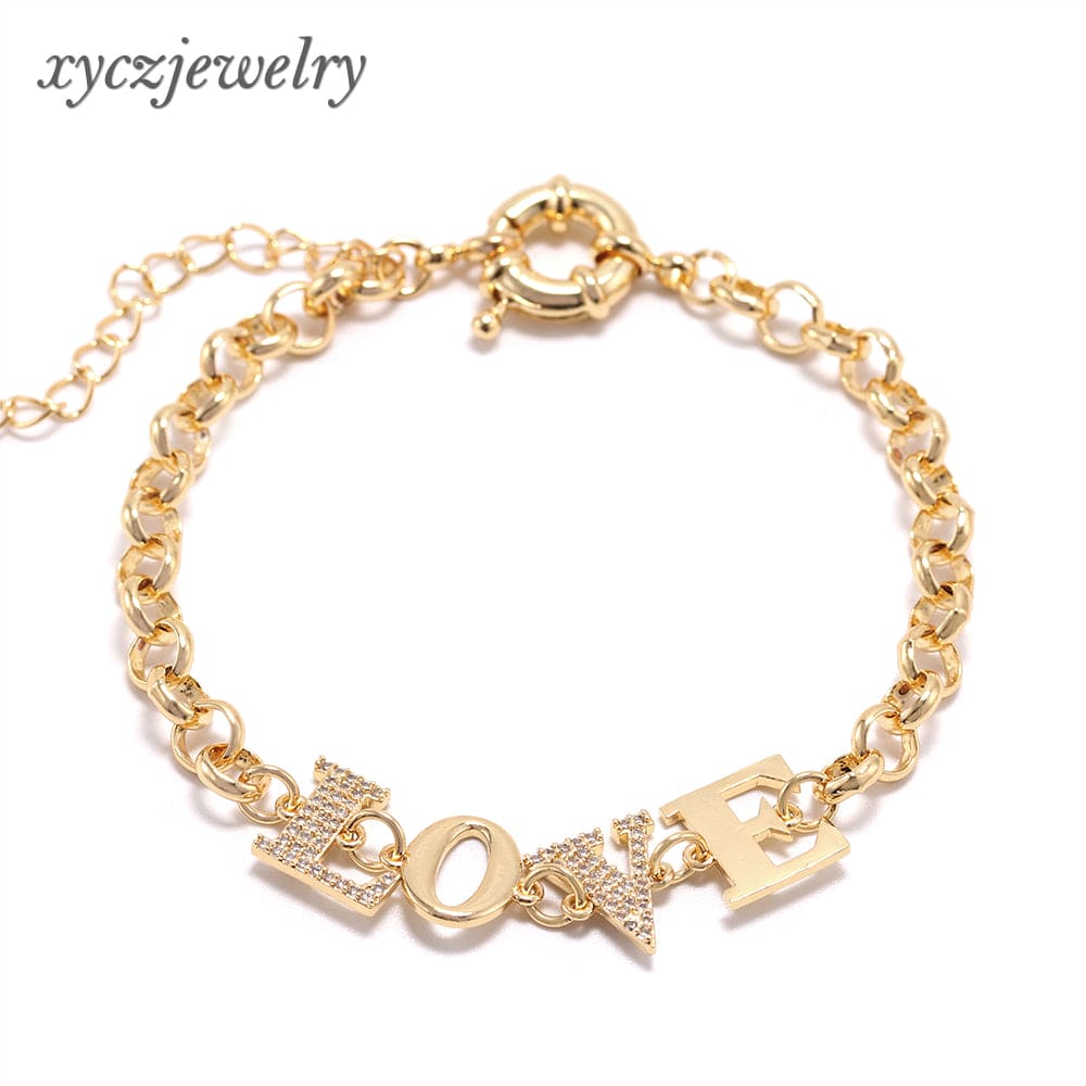 DESC-Pulseira elos "love" XYH100667 手链