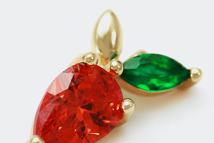 DIY Pingente morango  XYPJ100488