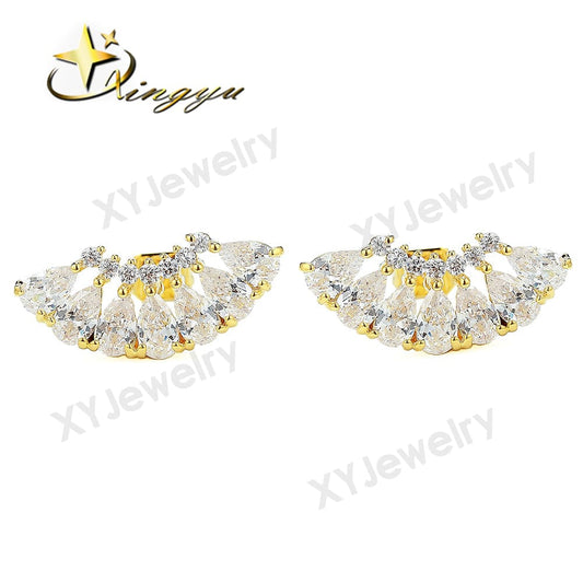 Brinco gotas de cristal  XYE101318