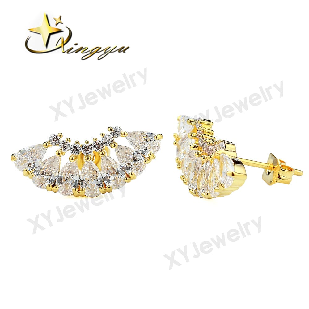 Brinco gotas de cristal  XYE101318