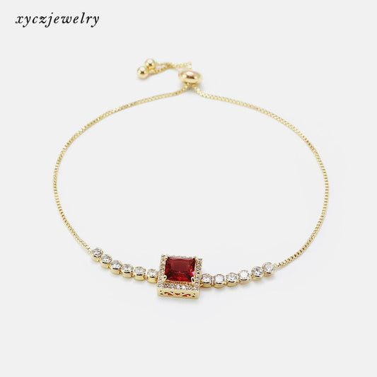 Pulseira Delicada Quadrado Lapidado XYS100382手链