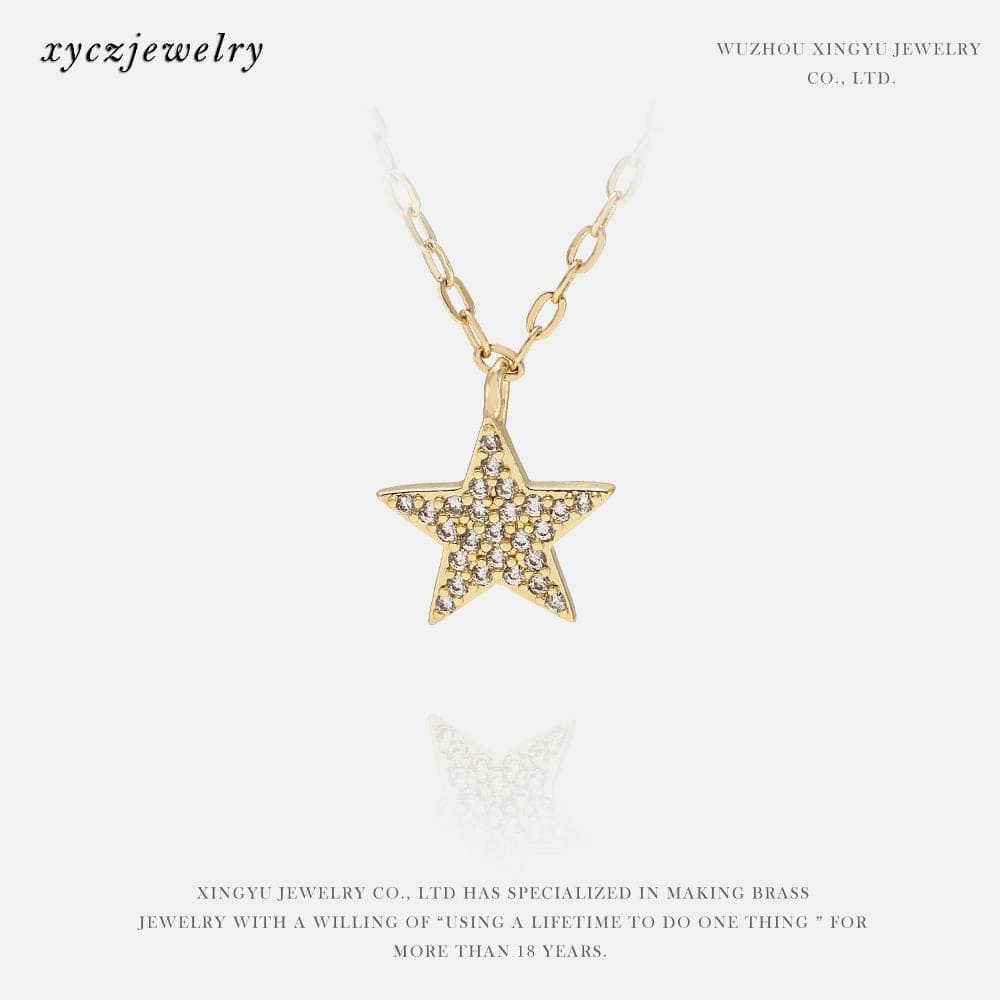 DIY Pingente estrela cravejada  XYE102727  VENDIDO SEPARADAMENTE